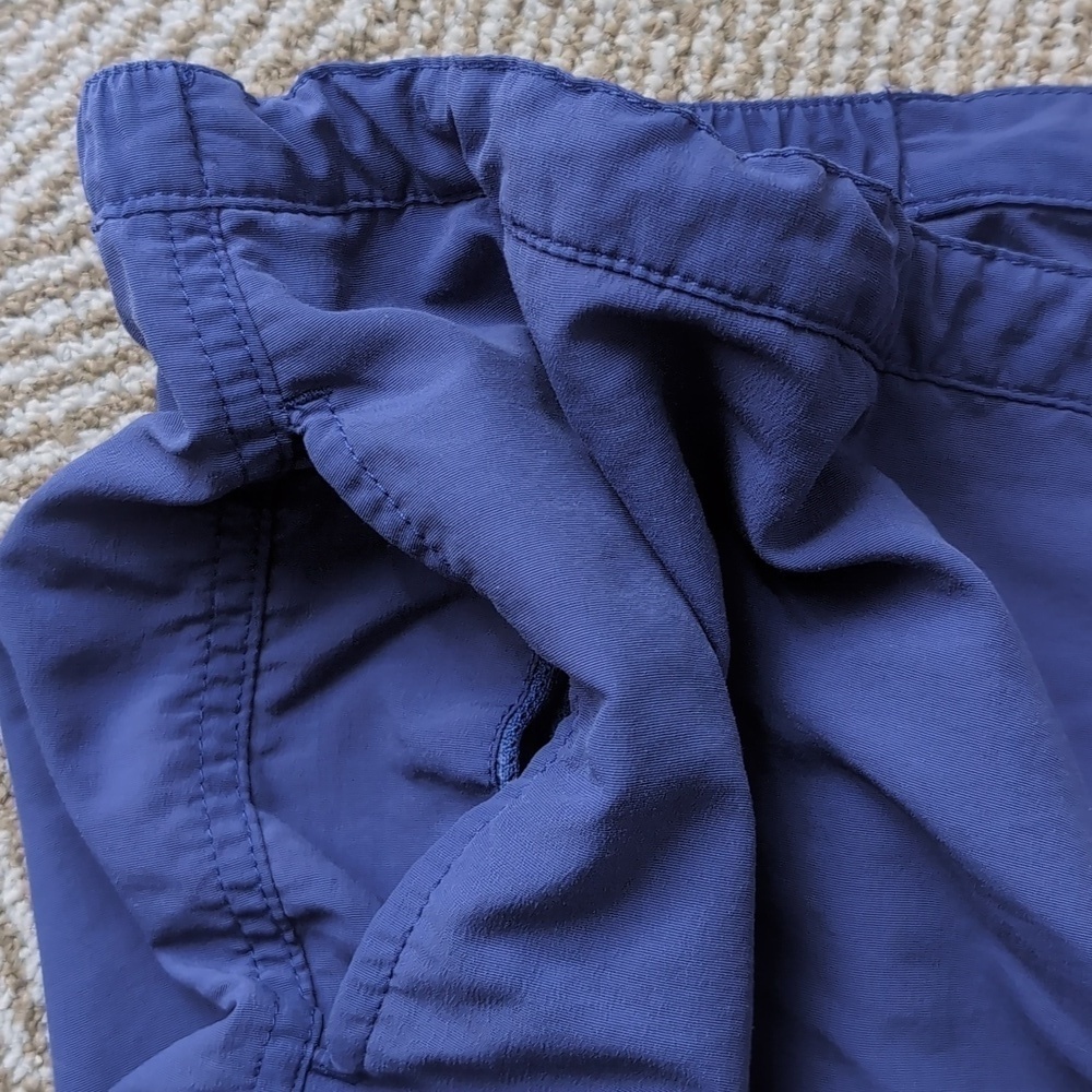 LL Bean Nylon Drawstring Elastic Waist Quick Dry Shorts Blue Purple Packable 2X - Picture 7 of 7